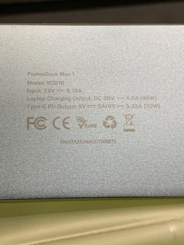 Photo 1 of iVANKY FusionDock Max 1, 20-in-2 Thunderbolt 4 Docking Station Only for M1-M5 Pro/Max MacBook, Quad 6K or Dual 8K Display, 40Gbps Dock with 4 Downstream Thunderbolt 4 Ports, 100W, 2.5G LAN, SD 4.0