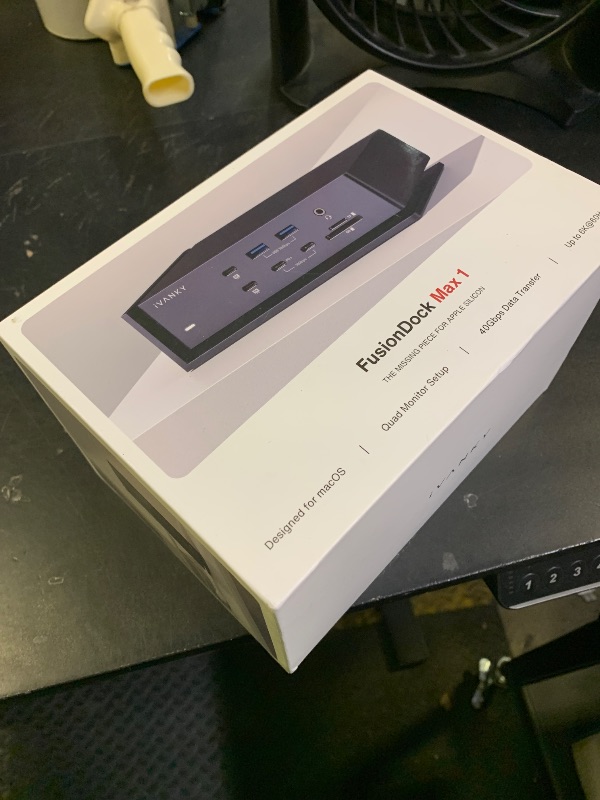 Photo 1 of iVANKY FusionDock Max 1, 20-in-2 Thunderbolt 4 Docking Station Only for M1-M5 Pro/Max MacBook, Quad 6K or Dual 8K Display, 40Gbps Dock with 4 Downstream Thunderbolt 4 Ports, 100W, 2.5G LAN, SD 4.0