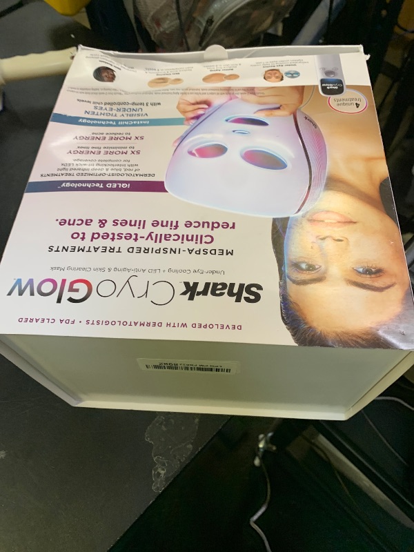 Photo 1 of Shark CryoGlow LED Face Mask with Under-Eye Cooling, Anti-Ageing & Blemish Repair, Red & Blue LED, Infrared Light Therapy, USB-C, Remote Control, Storage Bag, Lilac Chill, FW312PL