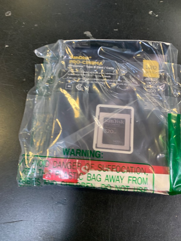 Photo 1 of SanDisk 320GB PRO-Cinema CFexpress Type B - Up to 1700MB/s Read Speeds, 8K Video Capture, CFexpress Type B Card - SDCFEC-320G-GN4NN