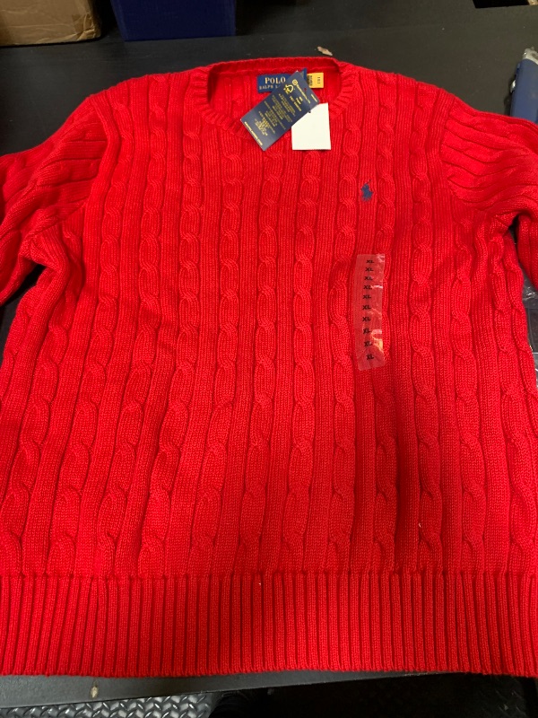 Photo 1 of Polo RL Woman's Cable Knit Sweater, Autumn/Winter 2021 Rl2000 Red, X-Large, Fall/Winter 2021 Rl2000 Red, XL