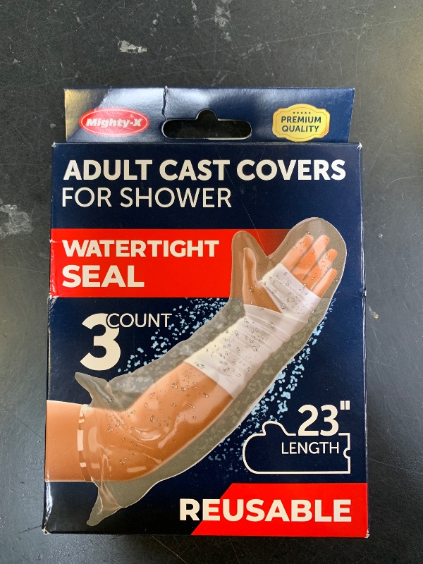 Photo 1 of 100% Waterproof Cast Covers for Shower Arm - Tight Seal - 3pk Adult Reusable Cast Protectors - Half Arm Bag Sleeves