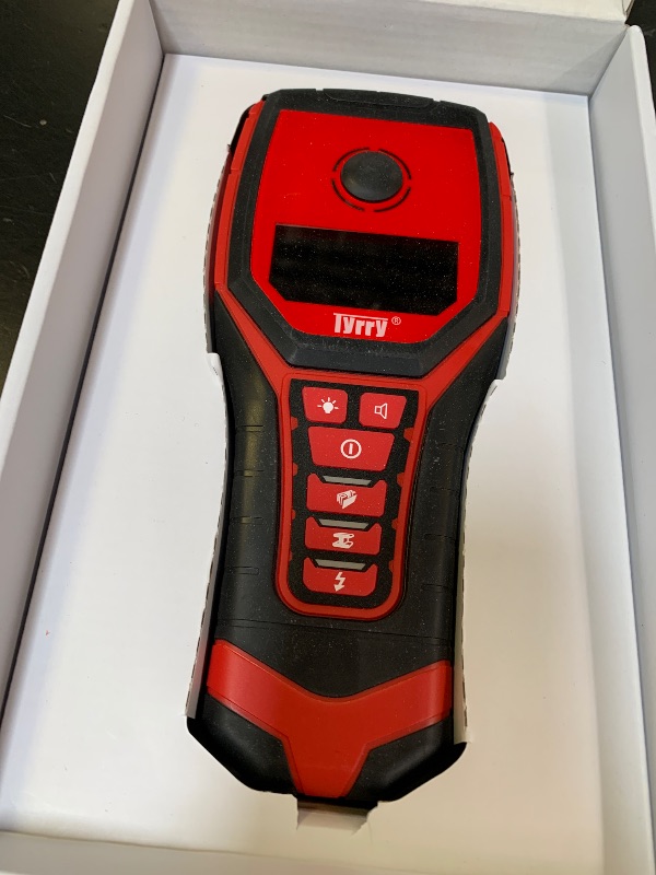 Photo 1 of Tyrry 5 in 1 Stud Finder Wall Scanner, Professional Accurate Studfinder for Precise Center and Edge of AC Wire Magnetic Metal Joist Wood Pipe Detection, Audio Light Alarm, Color Display Position Depth