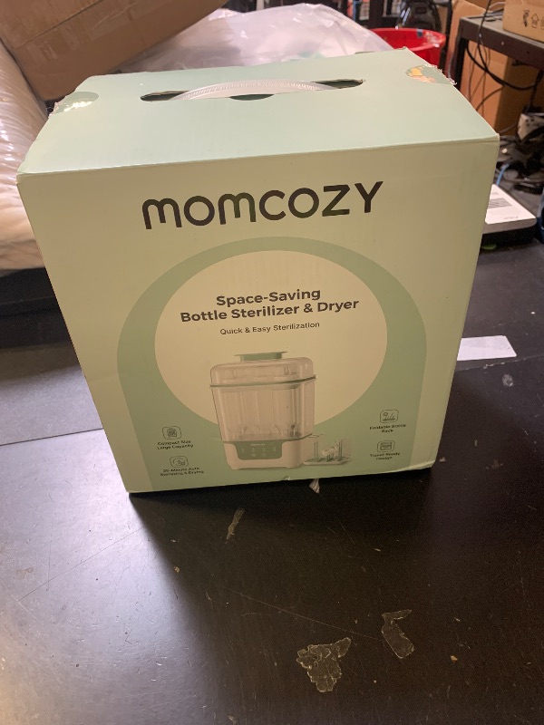 Photo 1 of Momcozy Bottle Sterilizer and Dryer, Modular Nesting Space Saving Design, 6 Bottles Capacity, 4 in 1 Compact Sterilizer for Baby Bottles, Breast Pump Parts & Newborn Essentials, Drying Rack Included