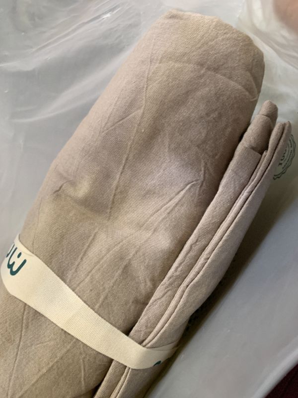 Photo 1 of MooMee Bedding Duvet Cover Set 100% Washed Cotton Linen Like Textured Breathable Durable Soft Comfy (Heathered Tannish Linen Grey, King 104"x90")