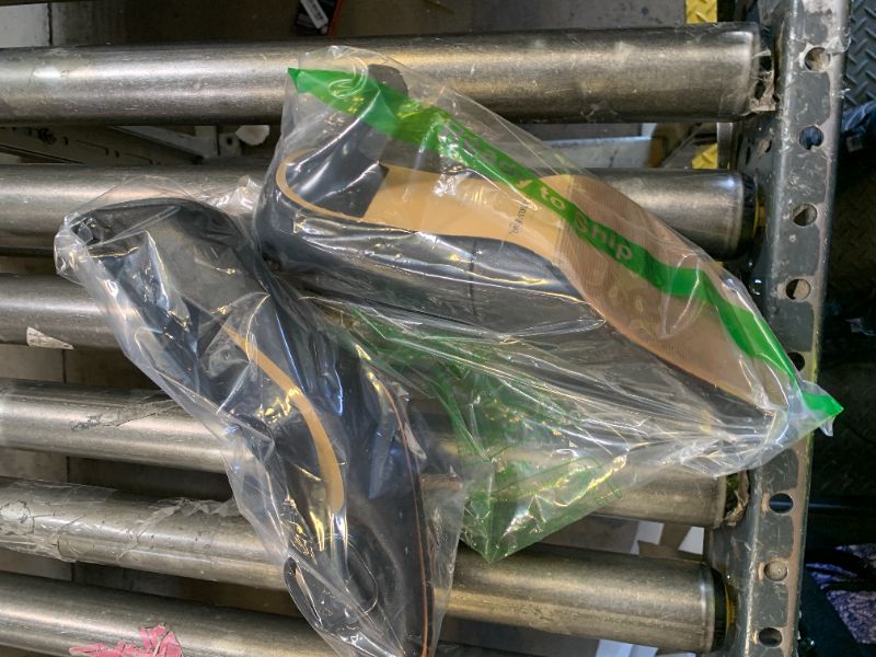 Photo 1 of TinaCus Women's Genuine Leather Square Toe Handmade Stiletto Mid Heels Pumps Shoes with Buckle(Black, US9.5)