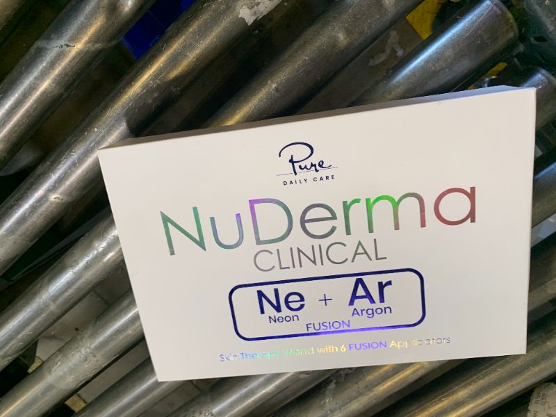 Photo 1 of Pure Daily Care NuDerma Clinical Portable Skin Therapy Wand, Machine with 6 Fusion Neon + Argon Wands – Anti Aging - Clarifying - Skin Tightening & Radiance - Wrinkle Reducing