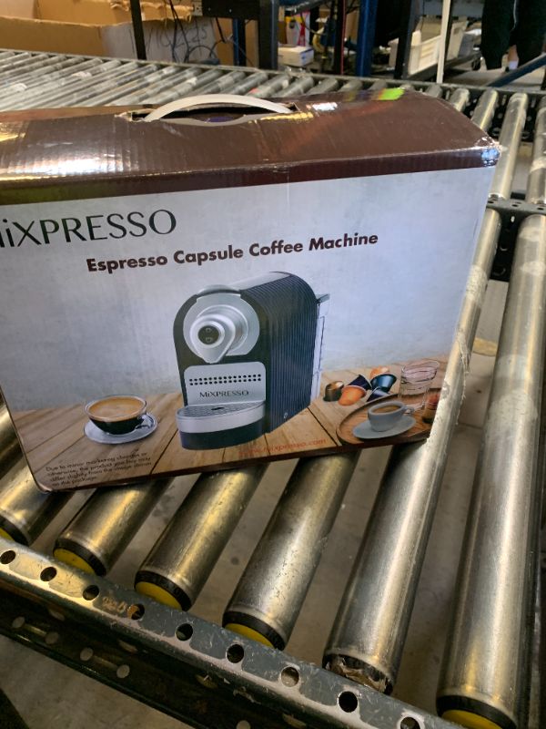 Photo 1 of Mixpresso White Espresso Coffee Machine – Compact 1400W Single Serve Coffee Maker Compatible with Nespresso OriginalLine Capsules, One-Touch Operation, 19-Bar Italian Pump, 27oz Water Tank