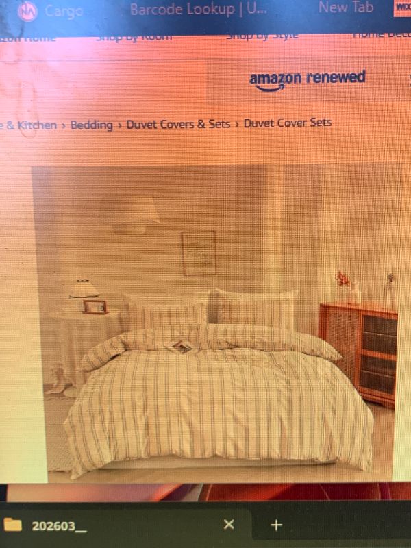 Photo 1 of  Duvet Cover - Linen Feel Organic Natural 100% Washed Cotton, Soft Breathable & Durable Bedding Set, Comfy Stripe Design for All Seasons
Visit the ECOCOTT Store