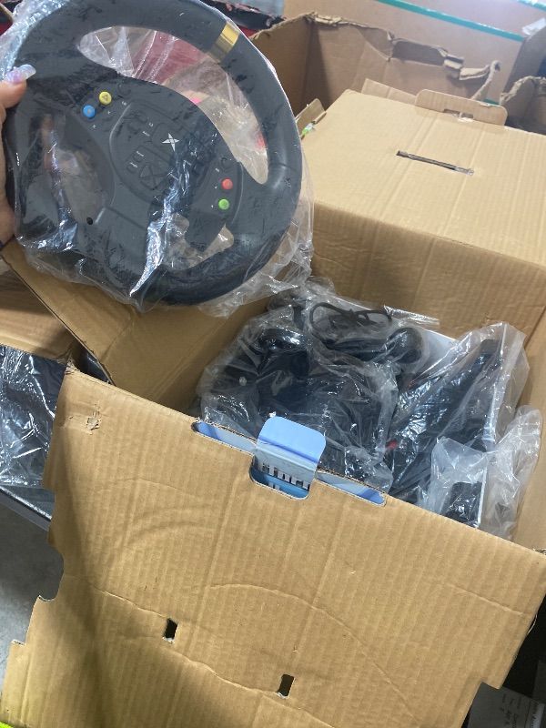 Photo 1 of DOYO Gaming Steering Wheel with Pedals and Shifter, 1080° Racing Wheel with Paddle Shifters, Vibration Feedback, Steering Wheel for PC, PS4, Xbox One, Xbox Series X|S, PS3 and Switch