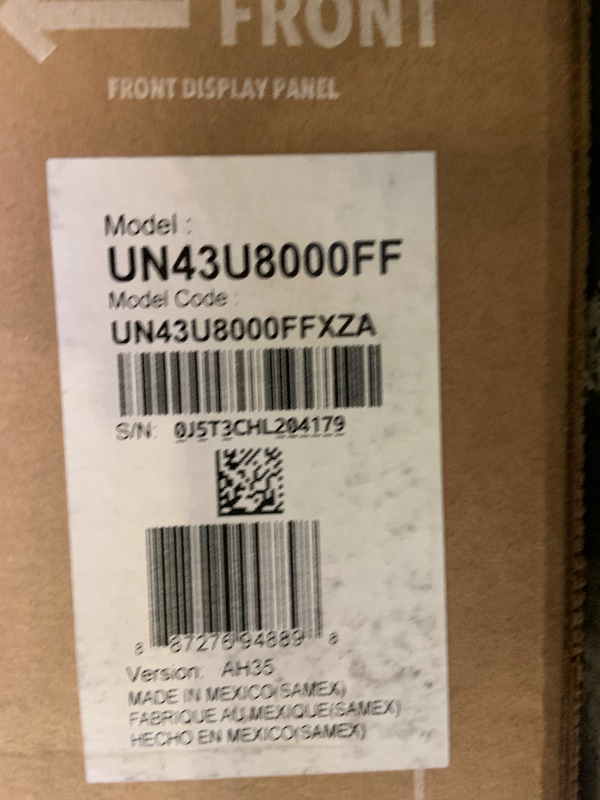 Photo 1 of Samsung 43-Inch Class Crystal UHD U8000F 4K Smart TV (2025 Model) Endless Free Content, Crystal Processor 4K, MetalStream Design, Knox Security, Alexa Built-in