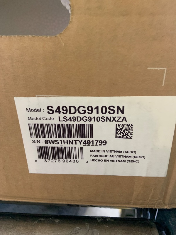 Photo 1 of Samsung 49" Odyssey OLED G9 (G91SD) Dual QHD QD-OLED G-Sync Compatible Curved Gaming Monitor, 144Hz, 0.03ms, AMD FreeSync Premium Pro, Ergonomic Stand, 3 Year Warranty, LS49DG910SNXZA