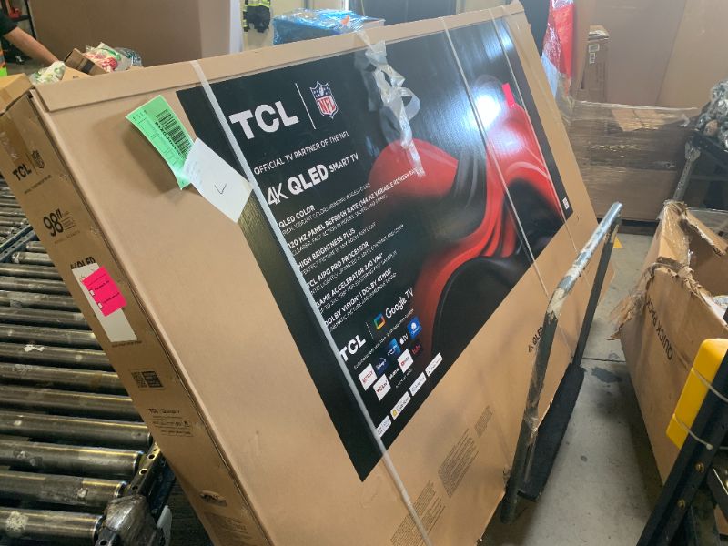 Photo 1 of TCL 98-Inch Q65 QLED 4K UHD Smart TV with Google TV (98Q651G, 2024 Model) Dolby Vision, Dolby Atmos, HDR Pro+, Game Accelerator Enhanced Gaming, Voice Remote, Works with Alexa, Streaming Television
