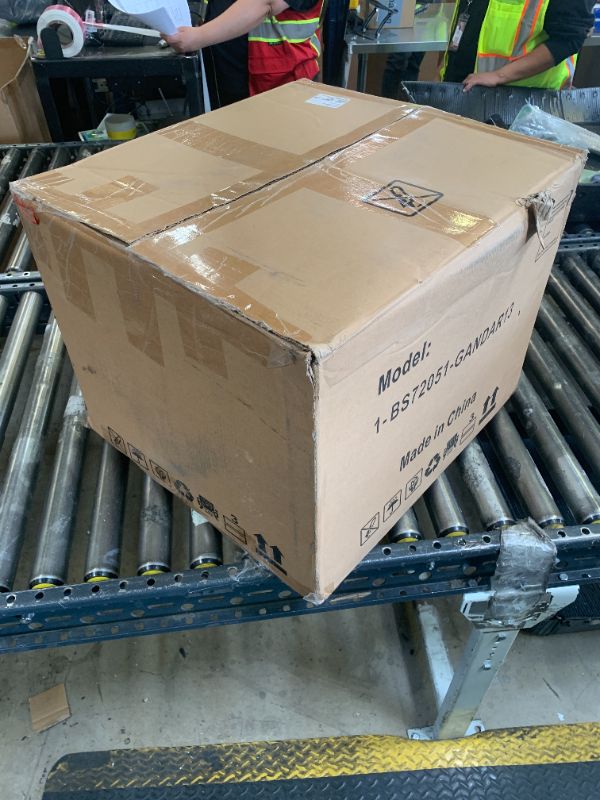 Photo 1 of KISLOT Counter Height Swivel Barstools with Back,26" H Seat Height Upholstered Bar Stools for Kitchen Island,Set of 3,Grey Fabric