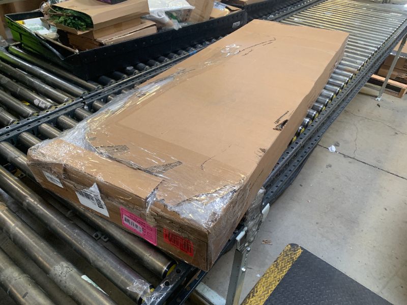 Photo 1 of Mxhtcewz Queen Size Bed Frame, Linen Upholstered Platform with Wingback Headboard, Wooden Slats Support, No Box Spring Needed, Easy Assembly, Lightgrey