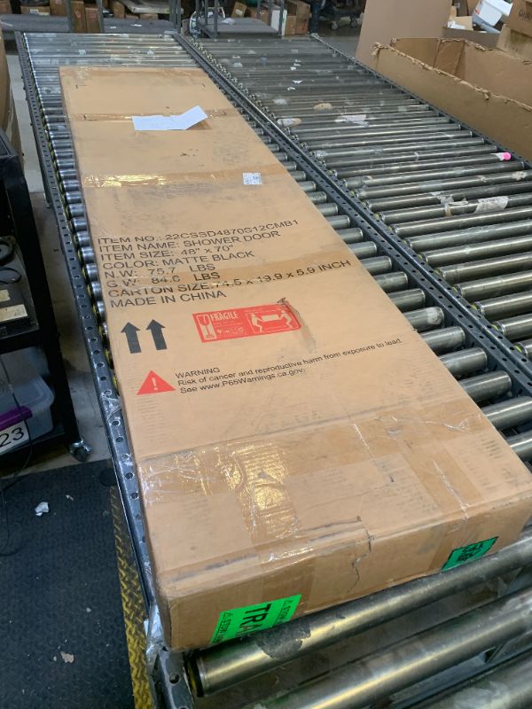 Photo 1 of ComfyStyle 44"-48" W x70 H Triple Sliding Shower Door with Large 24 1/4" Walk-in Opening, Glass Shower Doors with 1/4" (6mm) Clear SGCC Tempered Glass, Matte Black Finish, Reversible Installation