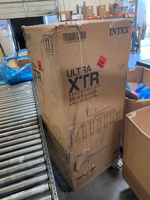 Photo 1 of INTEX 26357MZ 20ft x 10ft x 52in Ultra XTR Deluxe Rectangular Above Ground Swimming Pool Set, Includes 1500 GPH Sand Filter Pump, SuperTough Puncture Resistant, Rust Resistant, Easy to Assemble