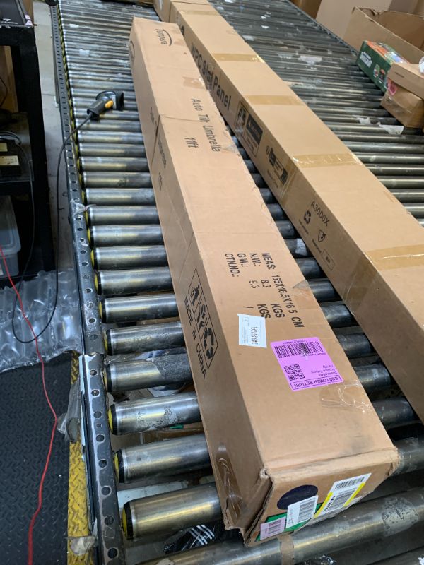 Photo 1 of **BLACK**Tempera 11ft Patio Market Outdoor Table Umbrella with Auto Tilt and Crank, Large Sun Umbrella with Sturdy Pole & Fade Resistant Canopy, Easy to Set, BLACK