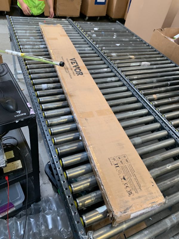 Photo 1 of VEVOR Single Folding Security Gate, 7 ft H x 7 ft W Folding Door Gate, Steel Accordion Security Gate, Flexible Expanding Security Gate, 360° Rolling Barricade Gate, Scissor Gate/Door with Padlock