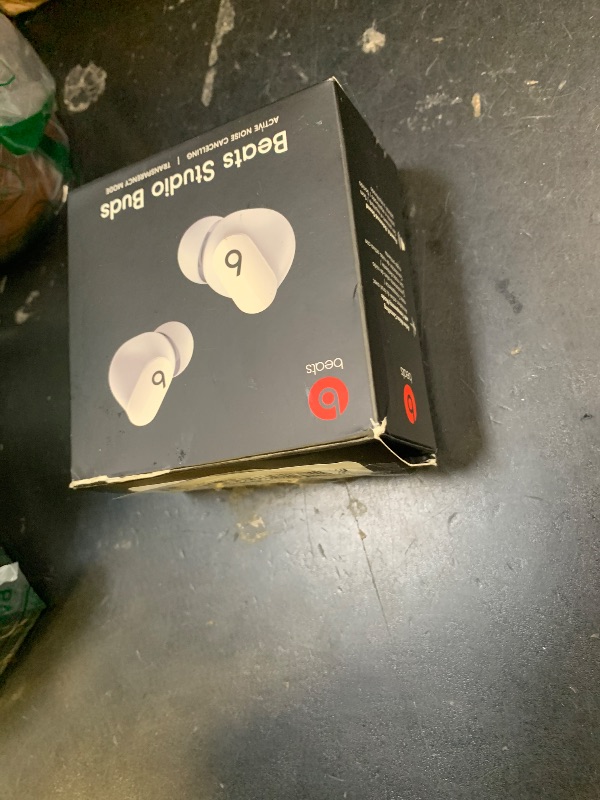 Photo 1 of Beats Studio Buds - True Wireless Noise Cancelling Earbuds - Compatible with Apple & Android, Built-in Microphone, IPX4 Rating, Sweat Resistant Earphones, Class 1 Bluetooth Headphones - White