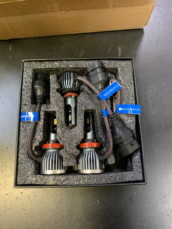 Photo 1 of SPBRTBUB led headlight bulbs, compatible with GMC Yukon 2015-2019, 9005 high beam + h11 low beam, 24000LM Super Bright, High and Low Beam Combo, Pack of 4