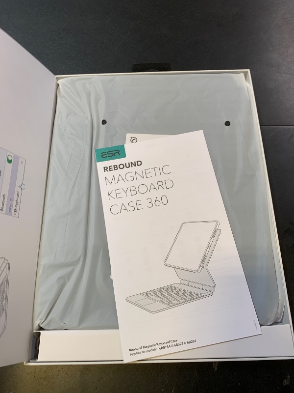 Photo 1 of ESR iPad Pro 12.9 Case with Keyboard, Easy-Set Magnetic Stand, Portrait/Raised Modes for iPad Pro 12.9 (6th/5th/5th/3rd), Removable Protective Case, Rebound 360 Series, Black