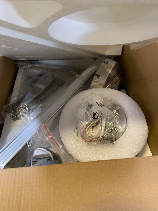 Photo 1 of ZMISHIBO 52 Inch Ceiling Fan with Light, App&Remote Control, Flush Mount Low Profile, Dimmable 20W LED Light, Quiet Reversible Motor for Bedroom, Living Room, Apartment, Nickel