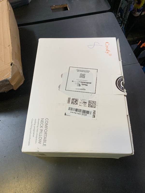 Photo 1 of Crofy 2-Pack Car Neck Pillow, Softness Car Headrest Pillow for Driving with Adjustable Strap, 100% Memory Foam and Breathable Removable Cover, Comfortable Ergonomic Design (Black Side Rope)