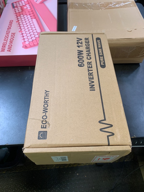 Photo 1 of ECO-WORTHY 600W Inverter Charger, 600W Pure Sine Wave Inverter & 30A LiFePO4 Battery Charger with 20ms UPS, DC 12V to AC 110V, Output Surge 1200W, for RV Lithium Batteries Roadtrip Essentials