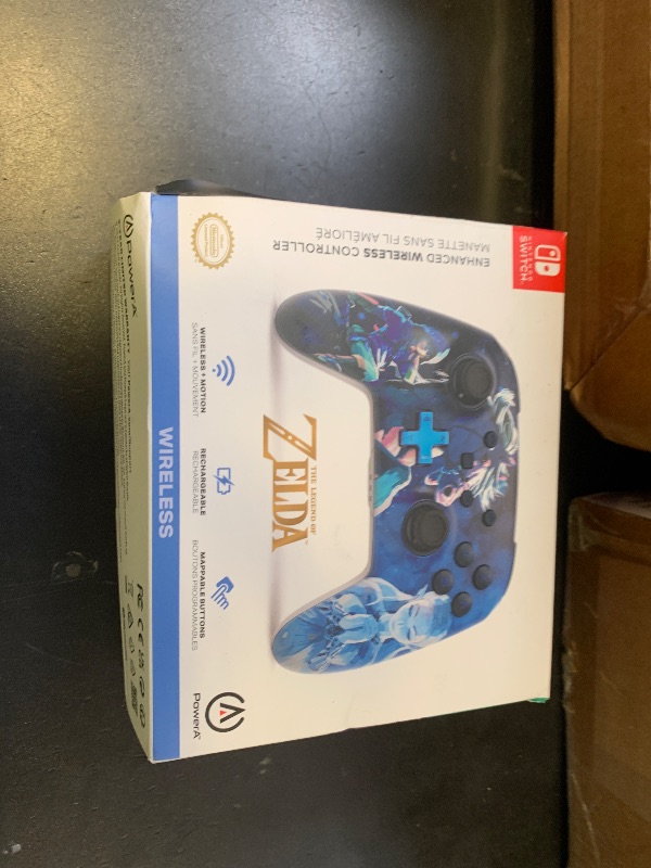 Photo 1 of PowerA Enhanced Wireless Controller for Nintendo Switch/Switch 2 / Switch Lite/OLED Model - Legend of Zelda, Midnight Ride - Gamepad, game controller, Officially Licensed