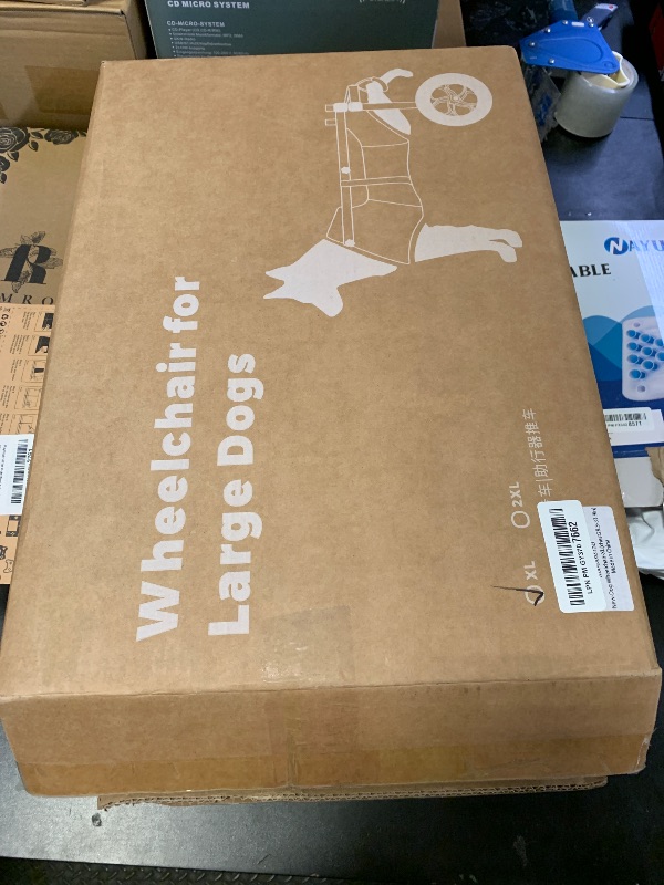 Photo 1 of TianfuSpanda Adjustable Large Dog Wheelchair for Back Legs, Upgraded Wheel, Disabled Pets, Leg Brace, Mobility Aid for Large Pets, Hind Limb Rehabilitation, Older, Disabled (XL(Chest 28.3-33.9in))