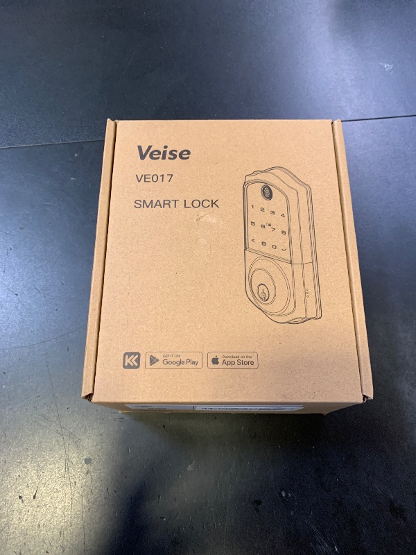 Photo 1 of Veise VE017 Fingerprint Smart Door Lock, App Control, 8-in-1 Keyless Entry, Auto Lock, Emergency Power Port, Electronic Touchscreen Keypad, Biometric Smart Locks for Front Door, Satin Nickel