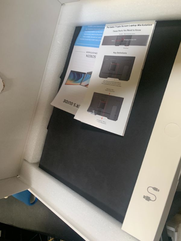 Photo 1 of 15.6'' Laptop Triple Screen Extender One Cable Connection, 1080P FHD IPS Portable Dual Monitor with Speaker, Ultra-Slim Travel Monitor for 13-17.3" Laptops, Compatible with MacOS, Windows, Android