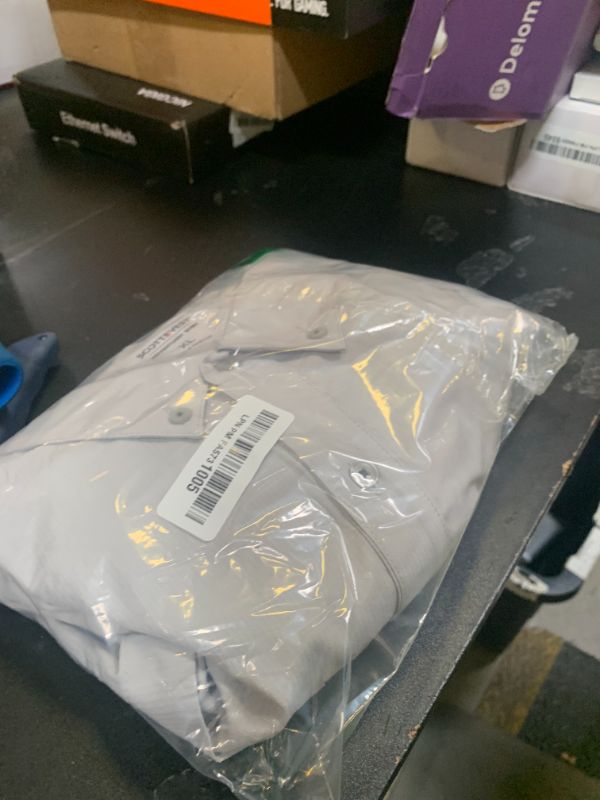 Photo 1 of SCOTTeVEST Adventurer Long Sleeve Shirt for Men - 6 Hidden Pockets - Quick Dry Button Down for Travel & More (Pearl Gray, X-Large)