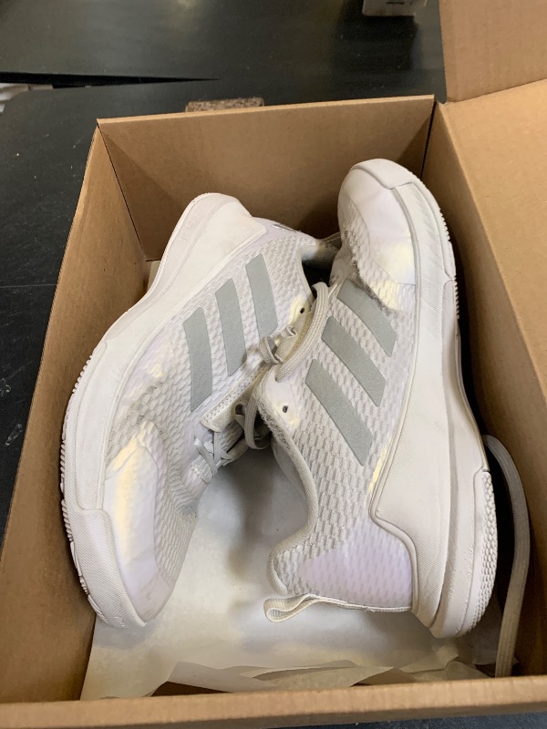 Photo 1 of *******DAMAGED, RIPPED******
Adidas Women's Novaflight 2 Indoor, White/Silver Metallic/White, 9