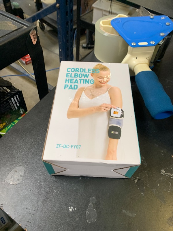 Photo 1 of Cordless Elbow Heating Pad for Tennis Elbow Relief, 5000mAh Battery Arm Massager, 3-Level Vibration Massage, 104-140°F Adjustable Temp, 30/45/60Mins Timer, Type-C Cable & Storage Bag