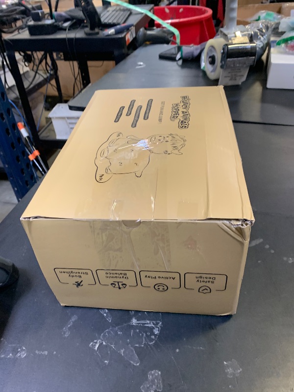 Photo 1 of SuzziPals Bouncy Highland Cow Hopper Toys, Inflatable Cow Ride on Bouncer, Indoor Outdoor Highland Cow Plush Bouncy Horse for Toddlers & Kids, Bouncing Animals Toddler Toys, Toddler Gifts