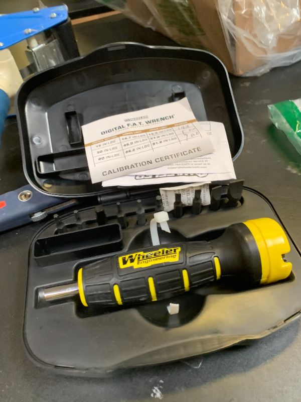 Photo 1 of Wheeler Digital FAT (Firearms Accurizing Torque) Wrench with Interchangeable Bits and LCD Display for Firearm Maintenance, Gunsmithing, RC Vehicles, Drone, Mechanic Work, and More