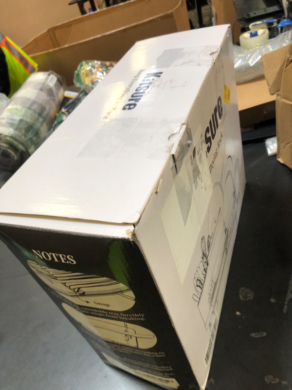 Photo 1 of Kitsure Large Dish Drying Rack - Extendable Dish Rack, Multifunctional Dish Rack for Kitchen Counter, Anti-Rust Dish Drainers with Cutlery & Cup Holders 19.2"-26.7" L x 12.9" W, Black