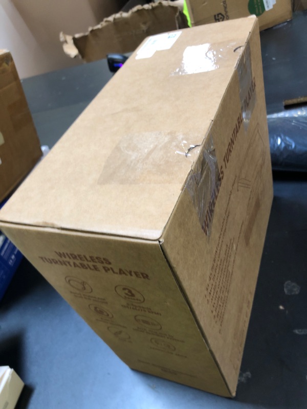 Photo 1 of Vinyl Record Player Turntable with Built-in Bluetooth Receiver & 2 Stereo Speakers, 3 Speed 3 Size Portable Retro Record Player for Entertainment and Home Decoration