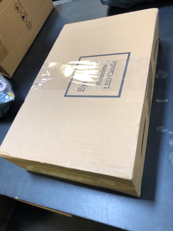 Photo 1 of Eywamage Clear Glass Flameless Candles with Remote Batteries, Slim Tall LED Pillar Candles Battery Powered, Set of 5