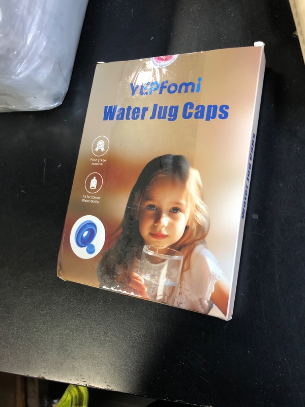 Photo 1 of (5 PACK) YEPfomi Reusable 5 Gallon Water Jug Caps, Food Grade Silicone Replacement Bucket Lid for 2/3/4/5 Gallon Bottle 55mm Standard Tops Water Bottle and Water Dispenser