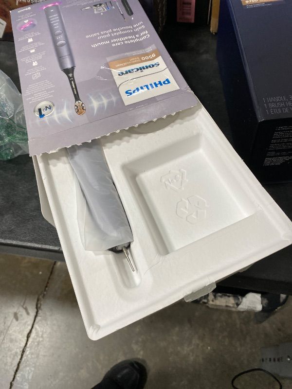 Photo 4 of Philips Sonicare DiamondClean Smart 9500 Electric Toothbrush, Sonic Toothbrush with App, Pressure Sensor, Brush Head Detection, 5 Brushing Modes and 3 Intensity Levels, Grey, Model HX9923/41