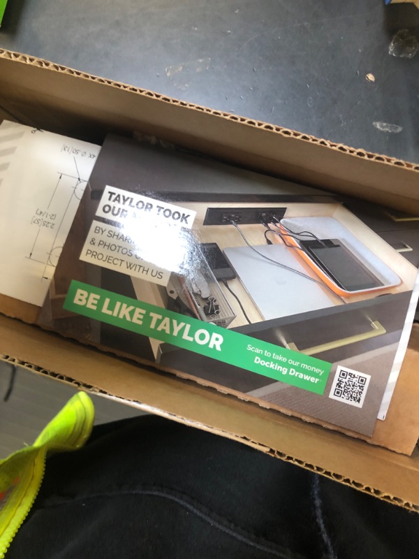 Photo 1 of Docking Drawer Blade in-Drawer Outlet, Integrated Safety Shutoff, (2) 15 amp AC, Black