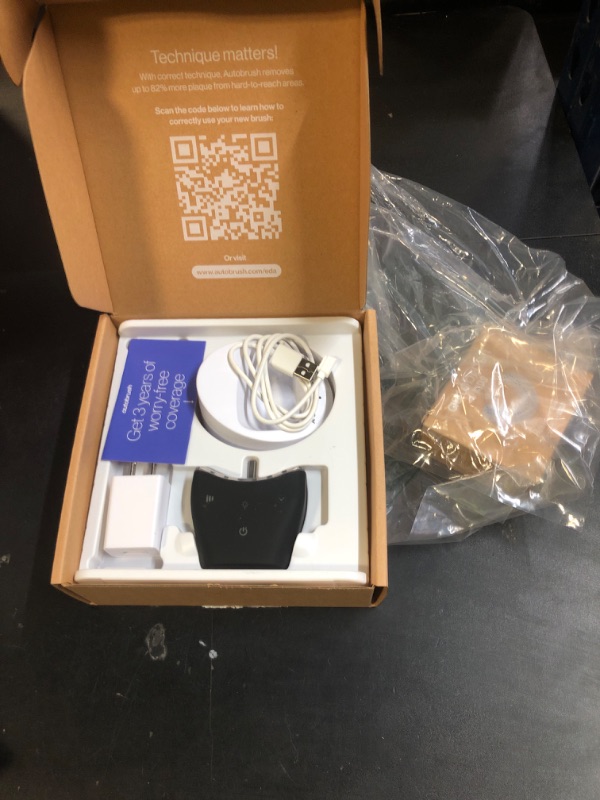 Photo 1 of autobrush Sonic Pro Electric Toothbrush – Only ADA Accepted U-Shaped Brush, Clinically Proven Up to 5.1X Better Cleaning, 30-Second Full Mouth 360 Clean, Rechargeable, Waterproof, Black, Ages 9-12