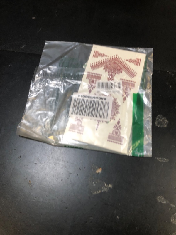 Photo 1 of 10 Sheets Brown Henna Tattoo Kit, Lace Fake Tattoos Semi Permanent Tattoo Stickers Waterproof Henna Tattoo Stickers for Women Wedding Party Festival Tattoos Decorations(Henna Tattoo) 538