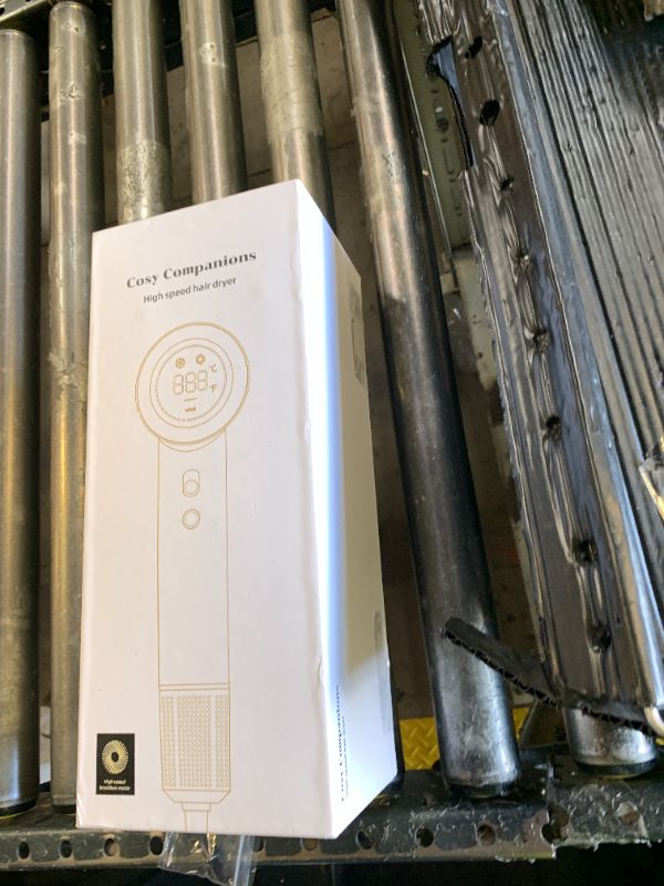 Photo 1 of Cosy Companions High-Speed Ionic Hair Dryer, 150000 RPM Brushless Motor for 2-5Min Fast Drying, Low Noise Blow Dryer Reduces Frizz & Heat Damage, Lightweight Hair Dryer with Diffuser & Nozzle, Silvery