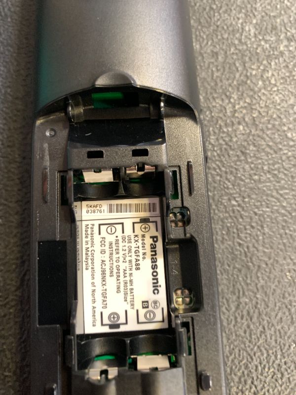 Photo 1 of Panasonic Link2Cell Expandable Corded Cordless Phone with Digital Answering System & Smart Call Blocker, One Corded Base Unit and Two Cordless Handsets Black - KX-TGF882B