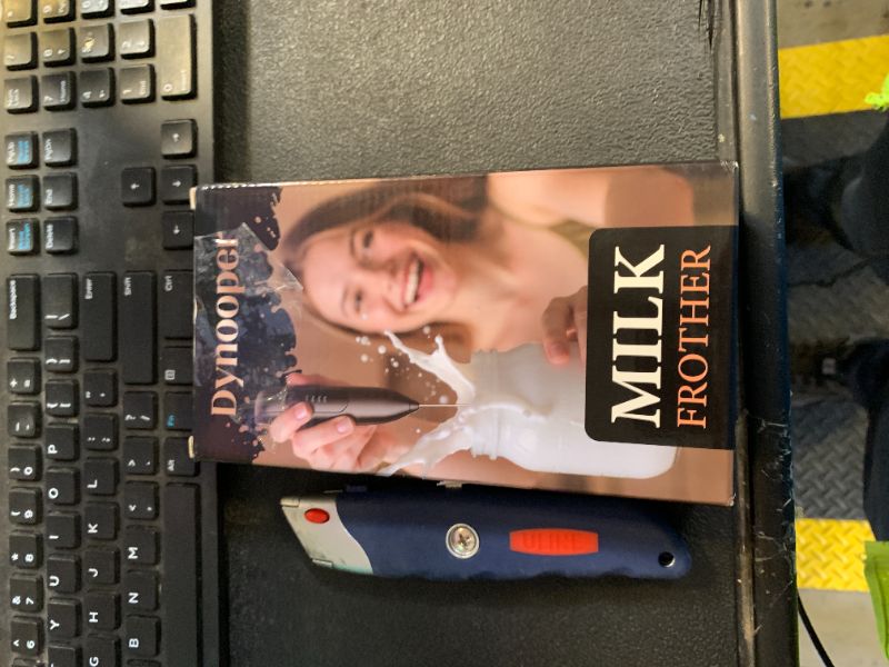 Photo 1 of Dynooper Electric Milk Frother Handheld: coffee frother rechargeable 3 in 1 - LED Display, Wireless Charging - 3 Speeds, Stainless Steel Whisk for Latte, Cappuccino - Jet Black