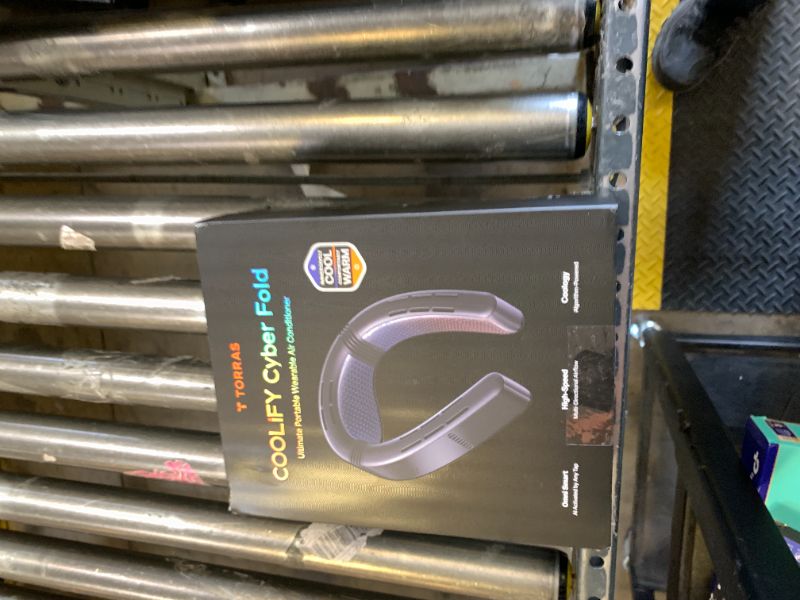 Photo 1 of TORRAS 2026 COOLiFY Cyber Fold AI Neck Air Conditioner, Ultimate Cooling Max Cooling Area Neck Fan, Adjustable Strong Wind Neck Cooler for Neck & Face, Rechargeable Portable for Travel Outdoor, Black